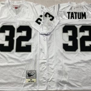 Las Vegas Raiders #32 Jack Tatum White Throwback Stitched Football Jersey