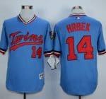 Twins #14 Kent Hrbek Light Blue 1984 Turn Back The Clock Stitched Jersey