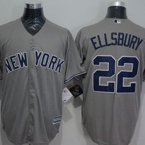 Yankees #22 Jacoby Ellsbury Grey New Cool Base Stitched Jersey