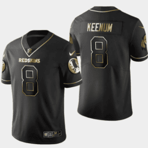 Redskins #8 Case Keenum 2019 Black Gold Edition Stitched Jersey