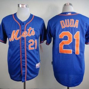 Mets #21 Lucas Duda Blue Alternate Home Cool Base Stitched Jersey