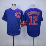 Cubs #12 Kyle Schwarber Blue Cool Base Stitched Jersey