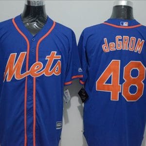 Mets #48 Jacob DeGrom Blue New Cool Base Alternate Home Stitched Jersey