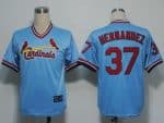 Cardinals #37 Keith Hernandez Blue Cooperstown Throwback Stitched Jersey