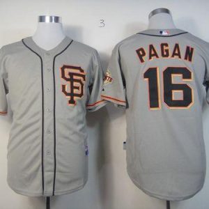 Giants #16 Angel Pagan Grey Cool Base Stitched Jersey