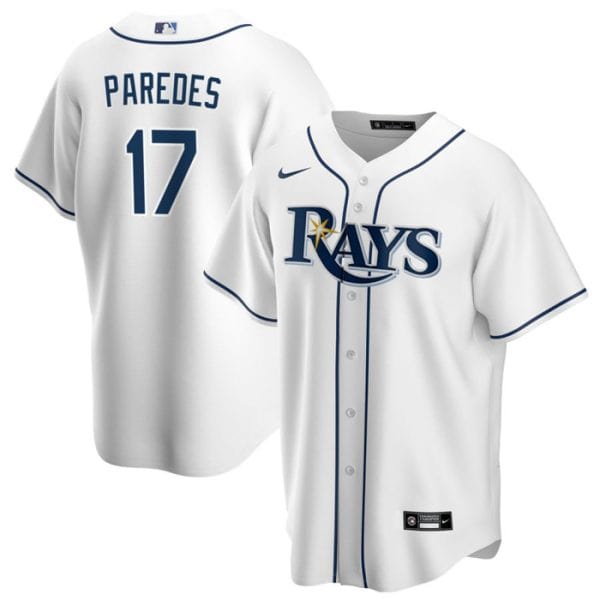 Tampa Bay Rays #17 Isaac Paredes White Cool Base Stitched Jersey
