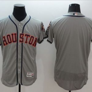 Astros Blank Grey Flexbase Authentic Collection Stitched Jersey