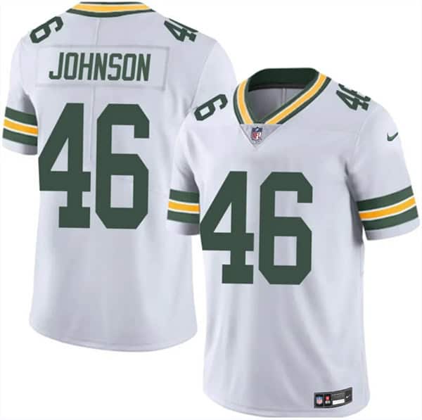 Green Bay Packers #46 Amar Johnson White 2025 Vapor Untouchable Limited Football Stitched Jersey