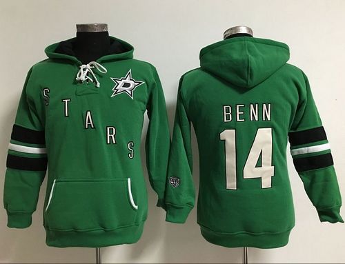Dallas Stars #14 Jamie Benn Green Old Time Heidi Hoodie NHL Hoodie
