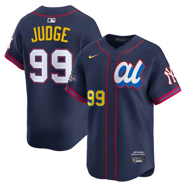 American League #99 Aaron Judge Navy 2025 All-Star Edition Limited Stitched Jersey