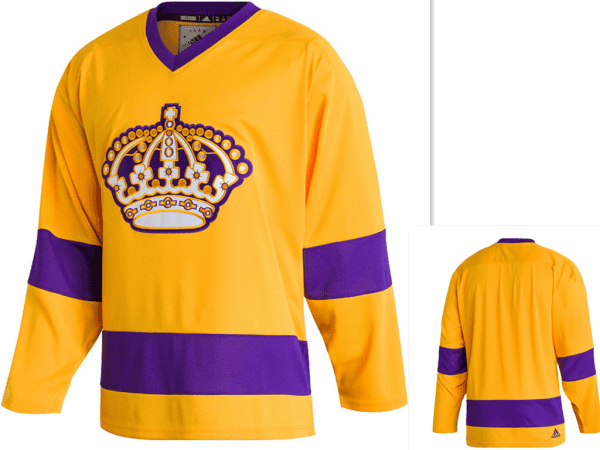 Los Angeles Kings Blank Yellow Adidas Stitched Jersey