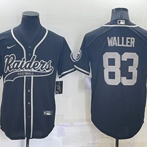 Las Vegas Raiders #83 Darren Waller Black Cool Base Stitched Baseball Jersey