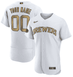 Milwaukee Brewers Active Player Custom 2022 All-Star White Flex Base Stitched Jersey