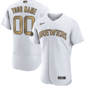 Milwaukee Brewers Active Player Custom 2022 All-Star White Flex Base Stitched Jersey