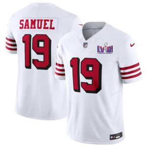 San Francisco 49ers #19 Deebo Samuel White 2023 F.U.S.E. NFC West Champions Patch Alternate Stitched Jersey