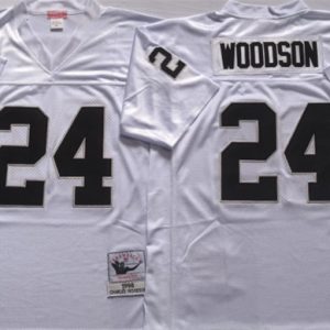 Las Vegas Raiders #24 Charles Woodson White Limited Stitched Jersey