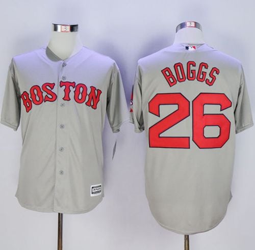 Red Sox #26 Wade Boggs New Grey Cool Base Stitched Jersey