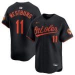 Baltimore Orioles #11 Jordan Westburg Black 2025 Alternate Limited Cool Base Stitched Jersey