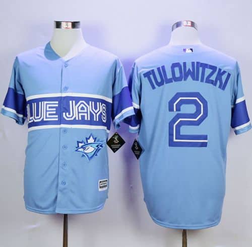 Blue Jays #2 Troy Tulowitzki Light Blue Exclusive New Cool Base Stitched Jersey