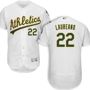 Oakland Athletics #22 Ram¨®n Laureano White Flex Base StitchedJersey