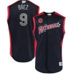 National League #9 Javier B¨¢ez Navy 2019 All-Star Game Workout Stitched Jersey