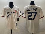 Houston Astros #27 Jose Altuve Cream 2025 City Connect Limited Stitched Jersey