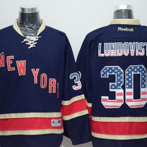 Rangers #30 Henrik Lundqvist Navy Blue USA Flag Fashion Stitched Jersey
