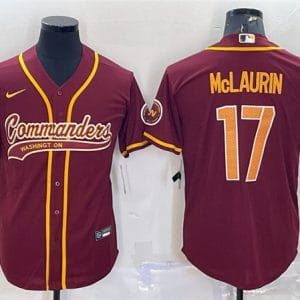 Washington Commanders #17 Terry McLaurin Burgundy With Patch Cool Base Stitched Jersey