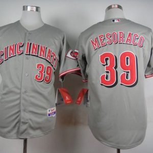 Reds #39 Devin Mesoraco Grey Cool Base Stitched Jersey