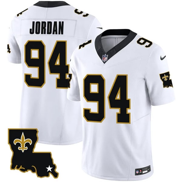 New Orleans Saints #94 Cameron Jordan White 2023 F.U.S.E. 1987 Legacy Vapor Stitched Jersey