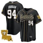 New Orleans Saints #94 Cameron Jordan Black 1987 Legacy Cool Base Stitched Jersey