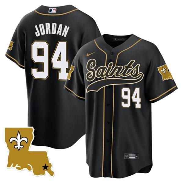New Orleans Saints #94 Cameron Jordan Black 1987 Legacy Cool Base Stitched Jersey