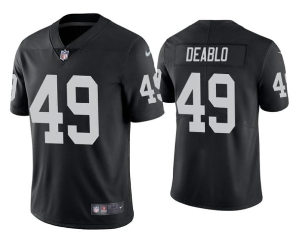 Las Vegas Raiders #49 Divine Deablo Draft Black Vapor Untouchable Limited Stitched Jersey