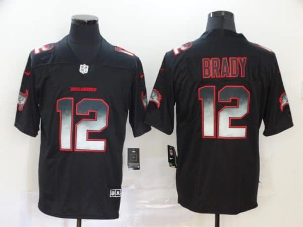 Tampa Bay Buccaneers #12 Tom Brady 2020 Black Smoke Fashion Limited Stitched Jersey