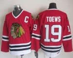 Blackhawks #19 Jonathan Toews Red CCM Throwback Stitched Jersey