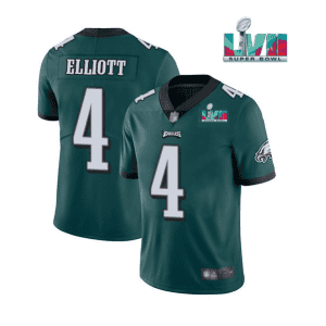 Philadelphia Eagles #4 Jake Elliott Green Super Bowl LVII Patch Vapor Untouchable Limited Stitched Jersey