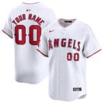 Los Angeles Angels Custom White Home Limited Stitched Jersey