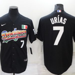 Los Angeles Dodgers #7 Julio Urias Black Stitched Baseball Jersey