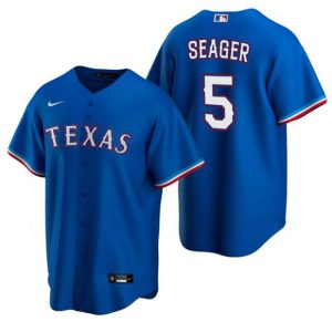 Texas Rangers #5 Corey Seager Blue Cool Base Stitched Baseball Jersey