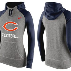 Nike Chicago Bears Performance Hoodie Grey Dark Blue