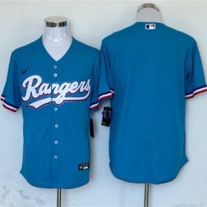 Texas Rangers Blank Blue Cool Base Stitched Jersey