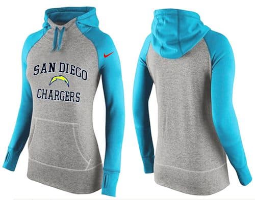 Nike San Diego Chargers Performance Hoodie Grey Light Blue