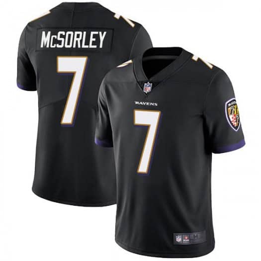 Baltimore Ravens #7 Trace McSorley Black Vapor Untouchable Limited Jersey