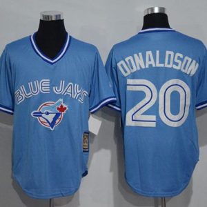 Blue Jays #20 Josh Donaldson Light Blue Cooperstown Throwback Stitched Jersey