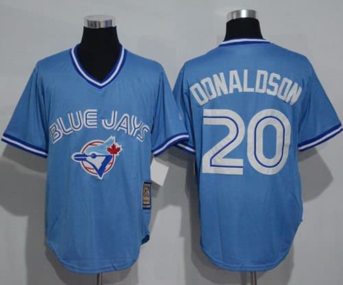 Blue Jays #20 Josh Donaldson Light Blue Cooperstown Throwback Stitched Jersey