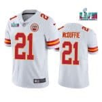 Kansas City Chiefs #21 Trent McDuffie White Super Bowl LVII Patch Vapor Untouchable Limited Stitched Jersey