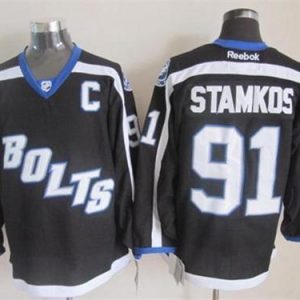 Lightning #91 Steven Stamkos Black Third Stitched Jersey