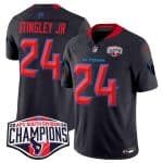 Houston Texans #24 Derek Stingley Jr. Navy 2nd Alternate F.U.S.E. 2024 AFC South Division Champions Vapor Limited Stitched Jersey
