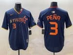 Houston Astros #3 Jeremy Pena Navy 2025 City Connect Limited Stitched Jersey