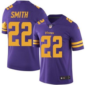 Vikings #22 Harrison Smith Purple Stitched Limited Rush Nike Jersey